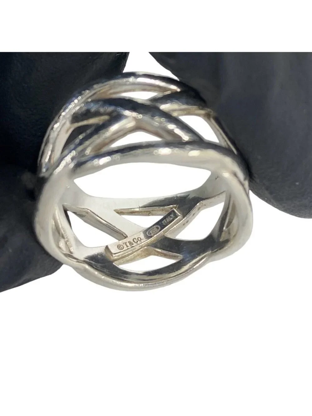Tiffany & Co Vintage Keltech Knot Ring 925 Sterling Silver